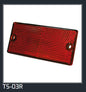Red Retro Reflex Reflector with Dual Fixing Holes Fits Trucks Trailers Caravans 2 Pack