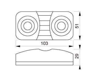 Baxters LED Rear End Outline Marker & Rear Position (Side) Lamp RED VS-L10R