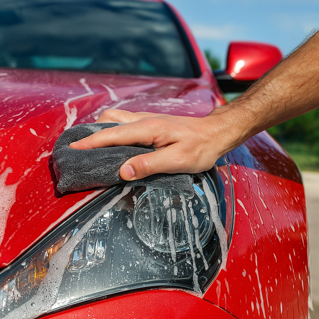 Microfibre car wash sponge dual sided 20cm x 10cm x 5cm - GREY