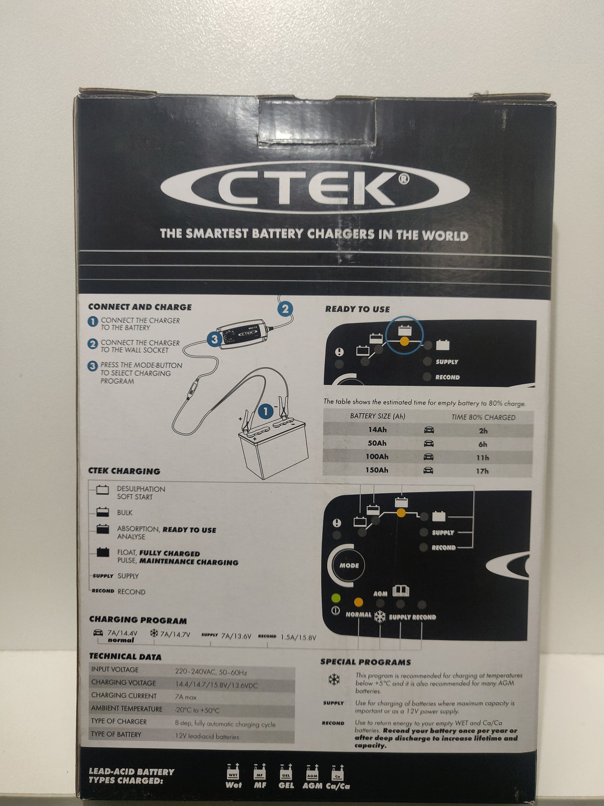 CTEK Pro Battery Charger MXS 7.0 56-757 7A 8 Stage