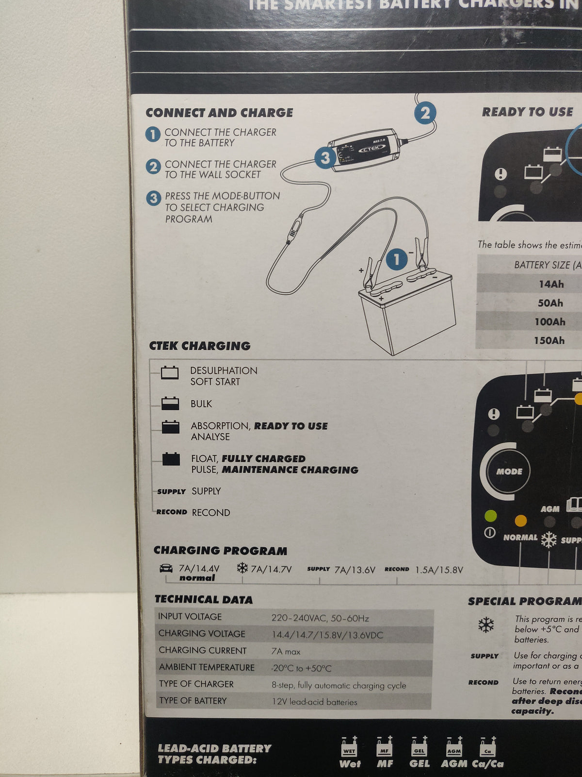 CTEK Pro Battery Charger MXS 7.0 56-757 7A 8 Stage