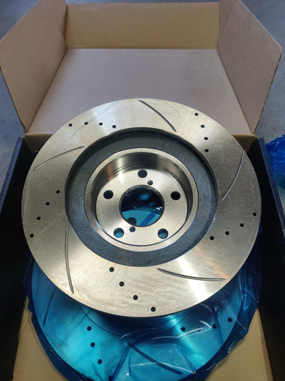 Front Disc Rotors Drilled Slotted Subaru WRX Impreza BRZ Forester & Toyota 86 Refer DR650