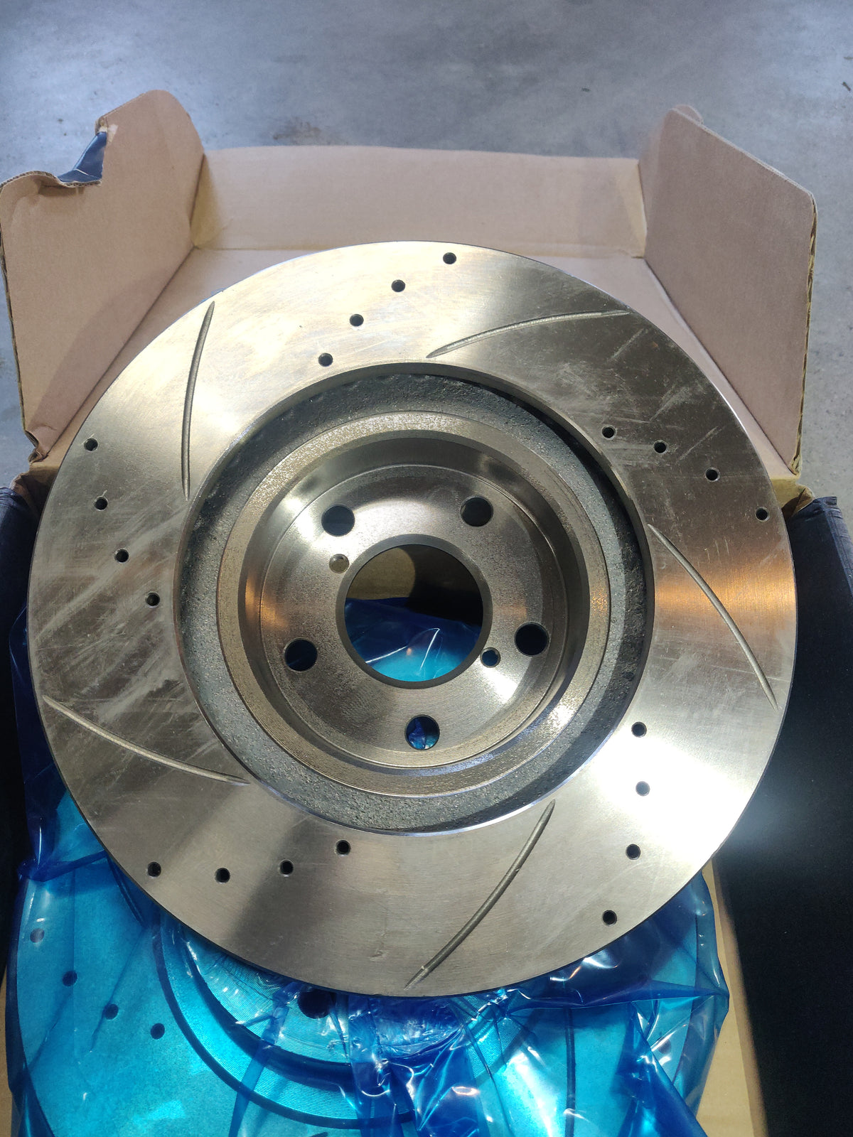 Front Disc Rotor Pair Drilled Slotted For Subaru Impreza BRZ Toyota 86 Refer DR648 DBA648