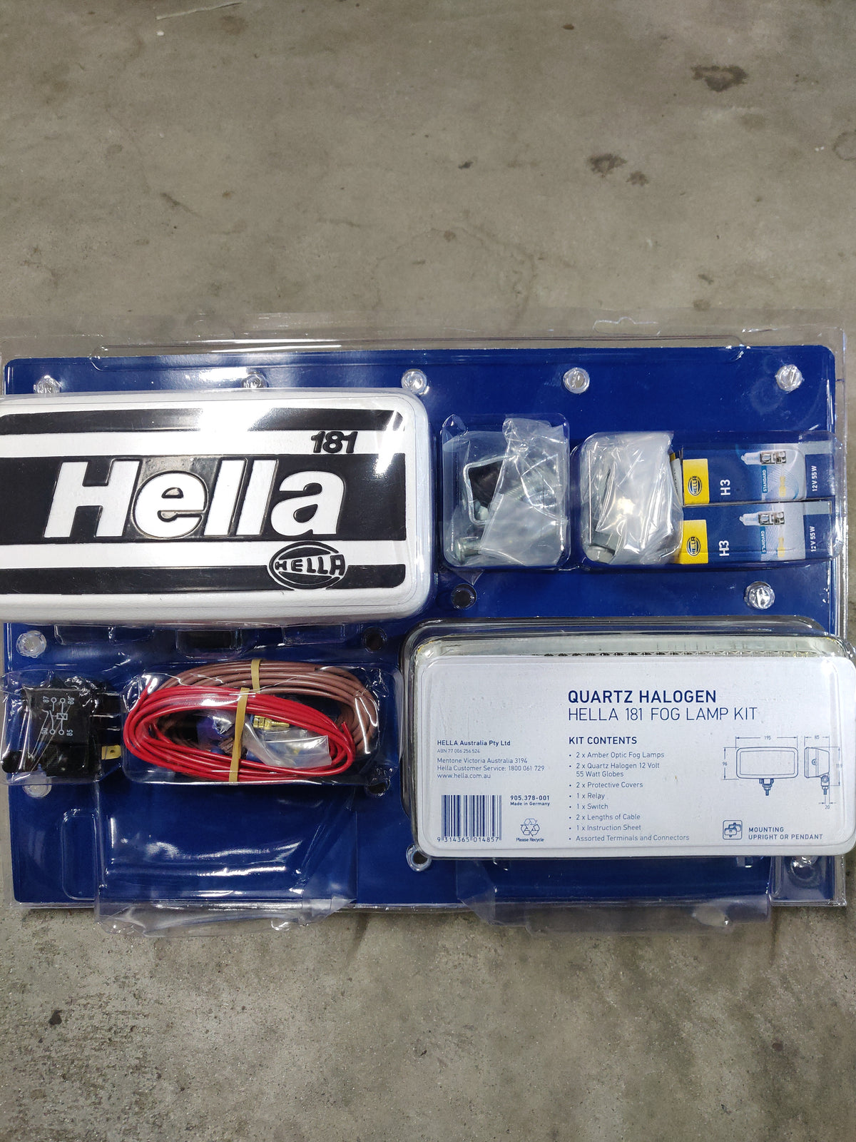 Hella 181 5632 Halogen 12V H3 55W Fog Lamp Kit