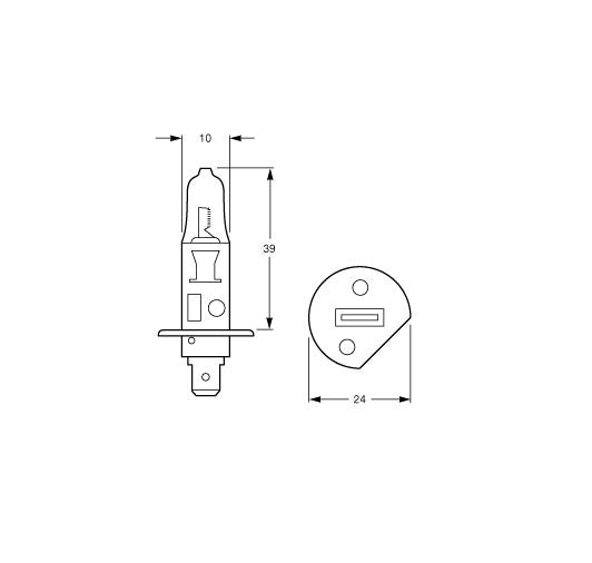 Hella C1255 H1 Headlight Globe 12V 55W P14.5s
