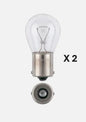 Stop Brake Indicator Globes 12V 21W Clear P21W BA15S Twin Pack
