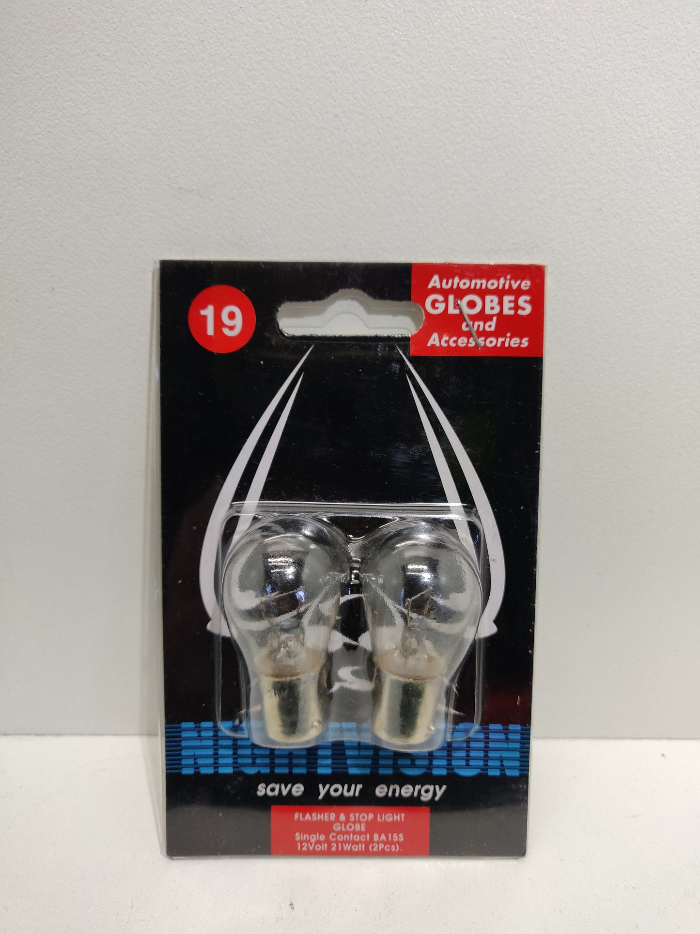 Stop Brake Indicator Globes 12V 21W Clear P21W BA15S Twin Pack