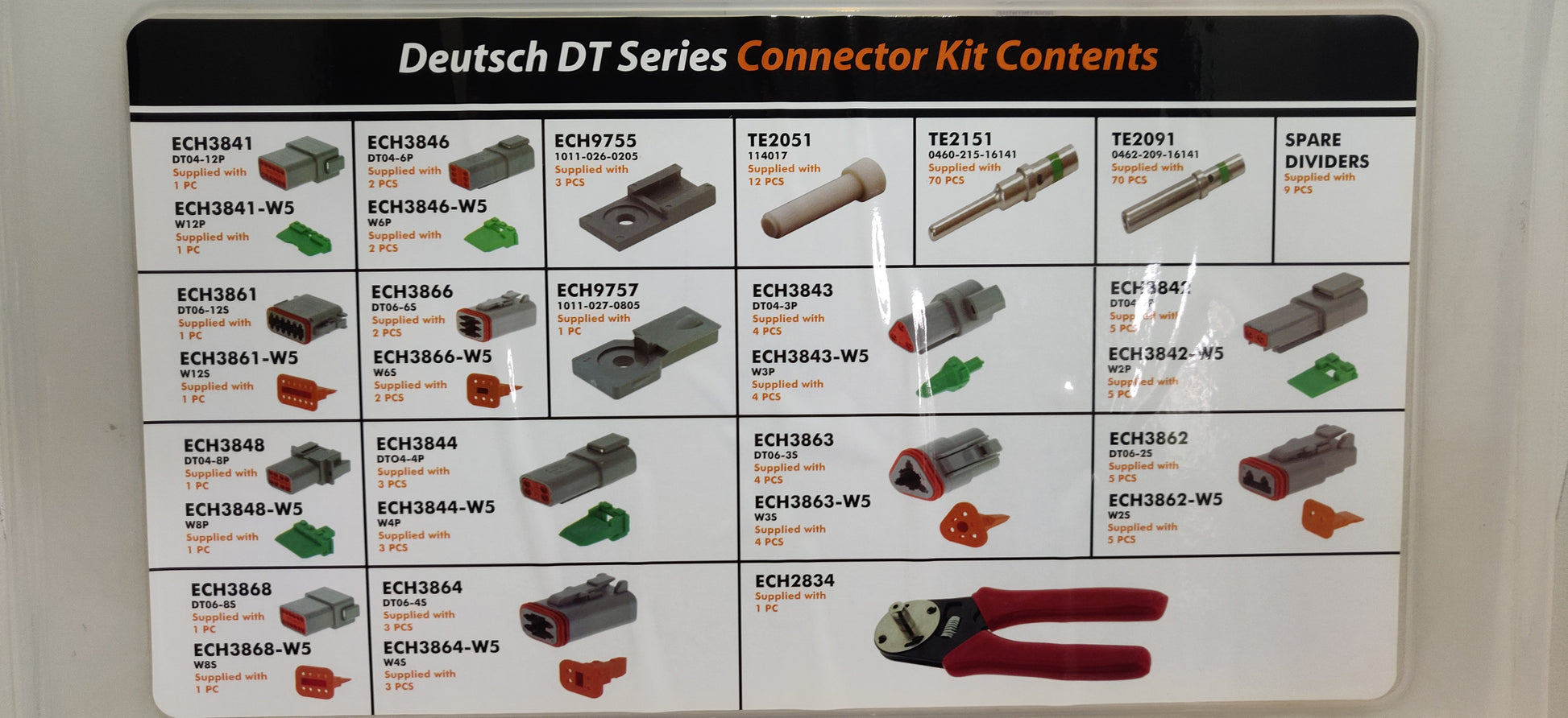 Jaylec ECH3800 Deutsch DT Series Connector Kit With Tool 
