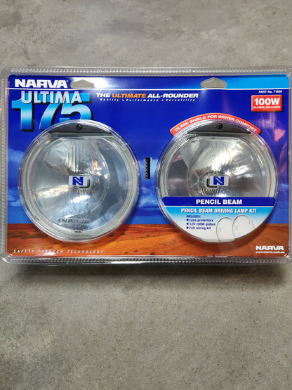 Narva Ultima 175 12V 100W Pencil Beam Driving Light Kit 71650