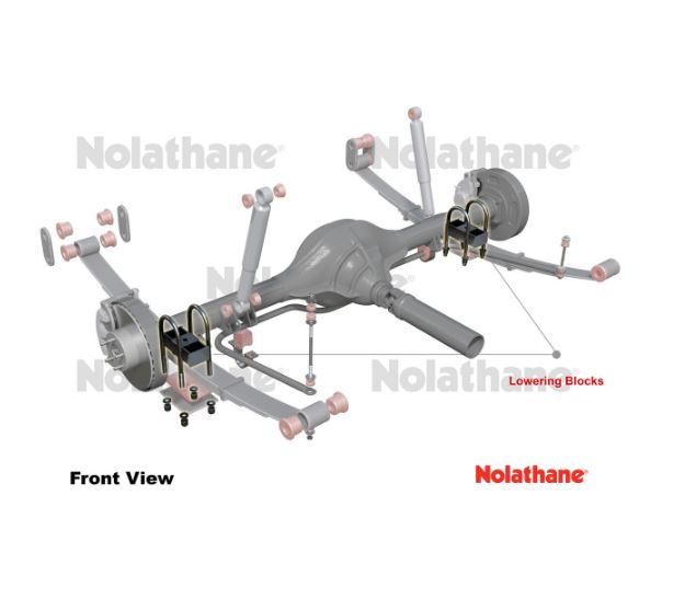 Nolathane Lowering Blocks 2 inch 47941 For Falcon Fairmont XA XB XR XT XY XW XD XE
