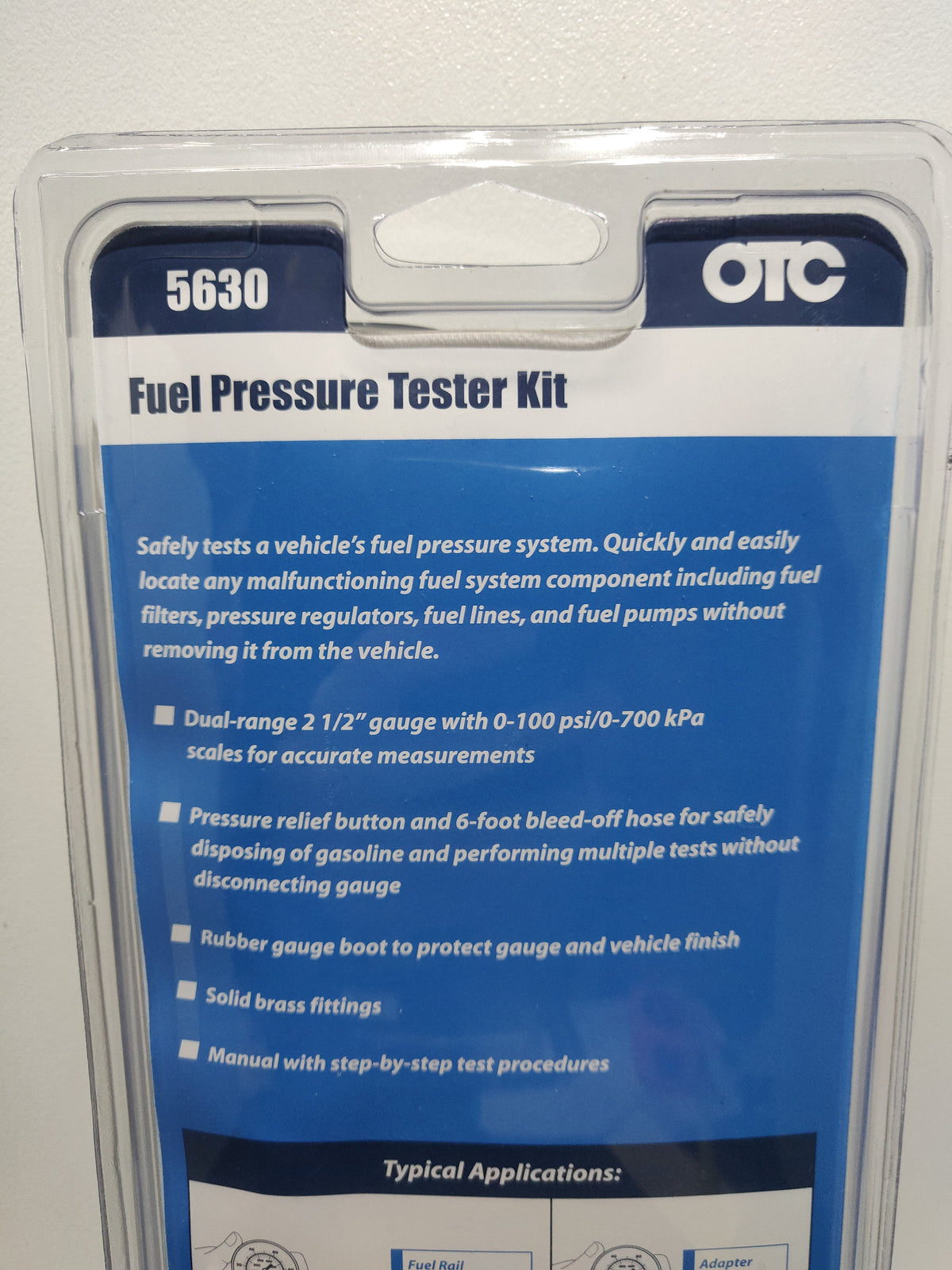 OTC 5630 Fuel Injection Pressure Tester Kit For GM Chrysler Ford CFI