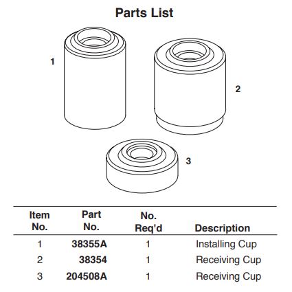 SPX OTC 4WD Ball Joint Service Kit For Dana 44 Axles