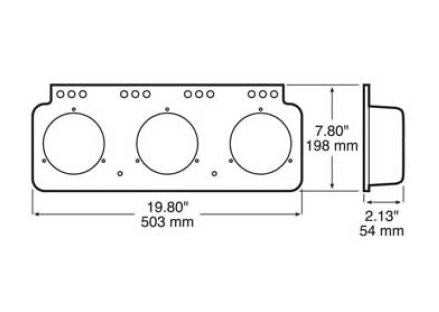 Peterson 3 Light Module Box Case - Metal 4" Round 426-11