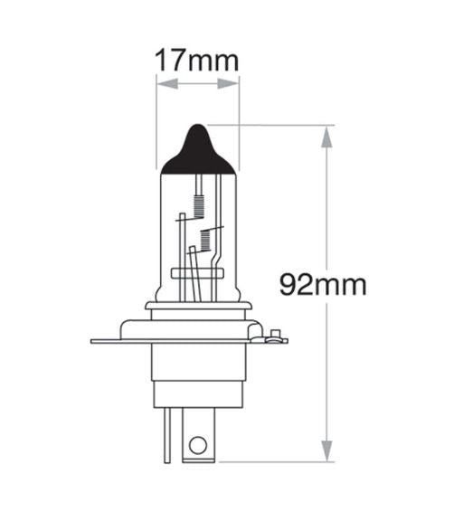 Philips Halogen H4 24V 75/70W Headlight Globe 13342 P43t-38