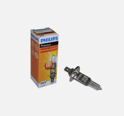 Philips Premium Halogen H1 12V 55W P14.5s 12258PRC1 Globe 