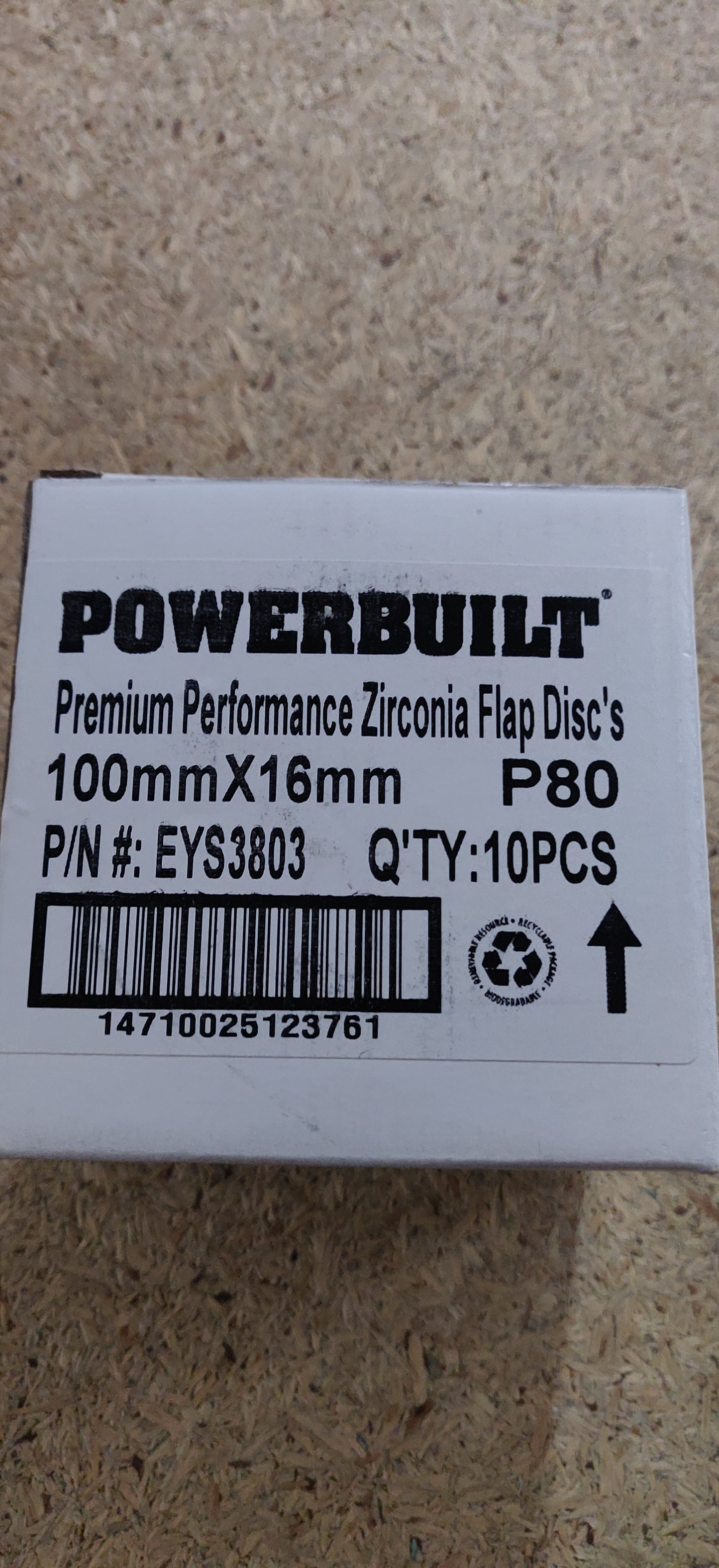 Powerbuilt Zirconia Flap Discs 100mm 115mm 125mm P40 P60 P80 P120