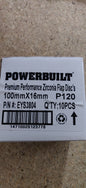 Powerbuilt Zirconia Flap Discs 100mm 115mm 125mm P40 P60 P80 P120