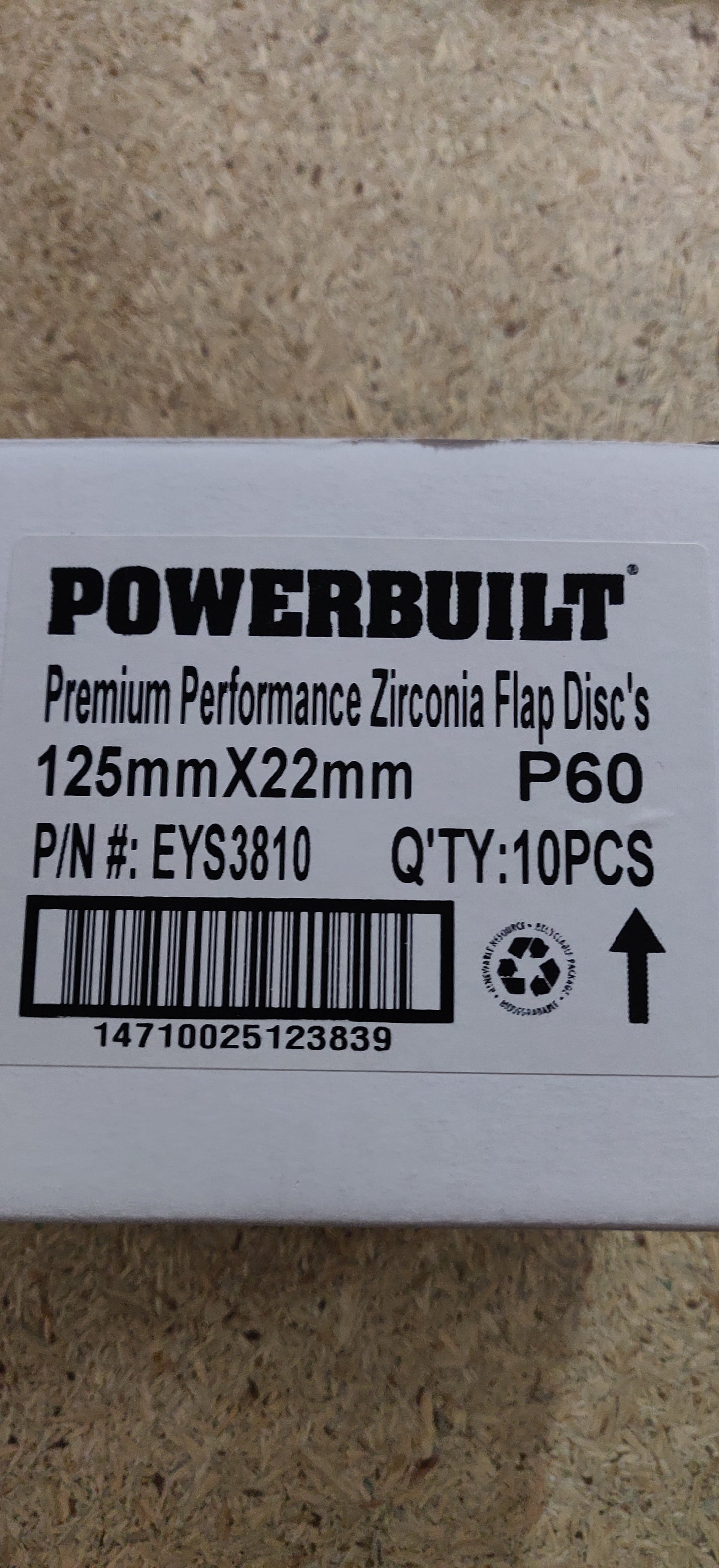 Powerbuilt Zirconia Flap Discs 100mm 115mm 125mm P40 P60 P80 P120