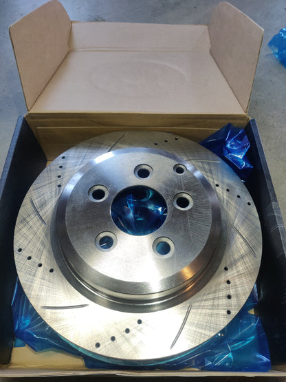 Rear Disc Rotors Slotted & Drilled For Ford Territory TS SY SZ Falcon BF FG XR6 XR8