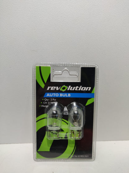 Revolution Wedge Globe 12V T20 21W Standard 2 Pack 62-90521BLR