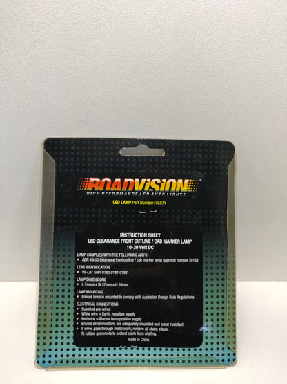 Roadvision CL87Y Amber LED Clearance Light Side Marker Lamp – Truck Trailer Caravan Bus