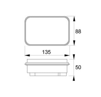 Roadvision LED Rectangle Modular White Reverse Light VS-L04VW-2
