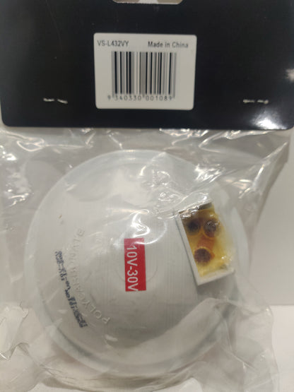 Roadvision Round Light 4'' LED 10-30V 19 Square LED Amber Stripe Lens