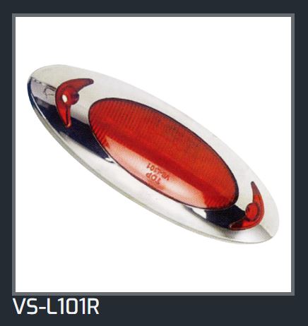 Roadvision VS-L101R Red 12V LED Side Marker Light Truck Trailer Clearance Lamp Chrome