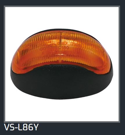 Roadvision LED Amber Mini Oval Side Marker Light VS-L86VY