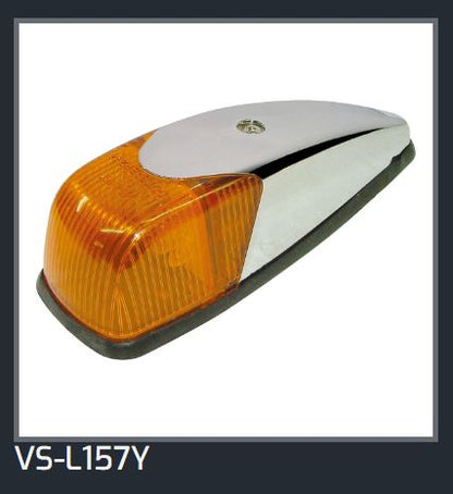 Roadvision Small LED Cab Marker Light (24V) Chrome Housing Amber VS-L157Y-24
