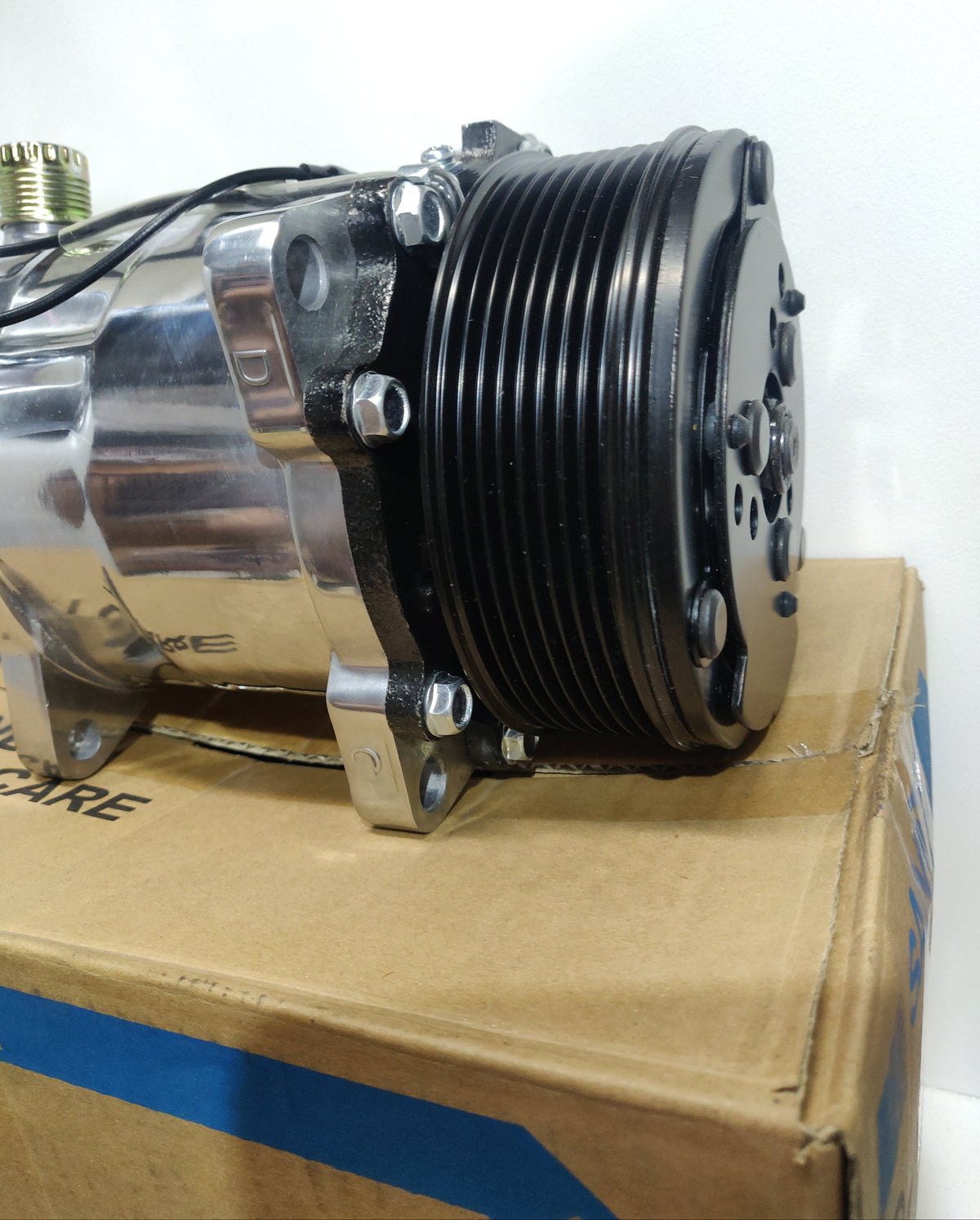 Sanden SD7H15 CXS6140 Polished AC Compressor 12V 10PV 125mm Ear Mount